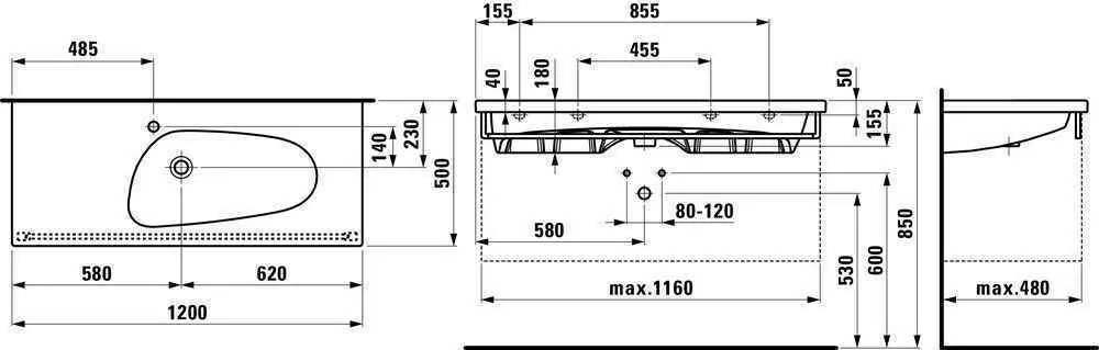 Умивальник підвісний Laufen Palomba H8148064001091