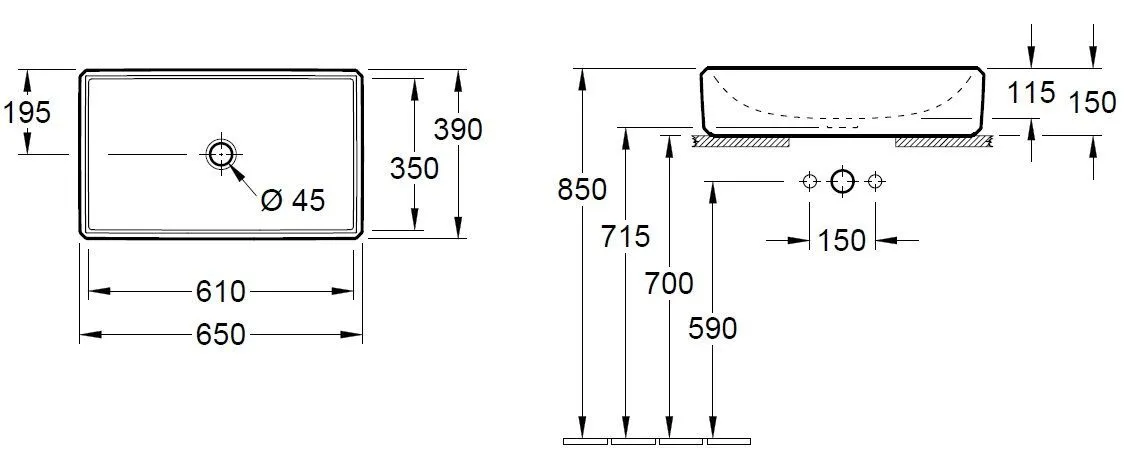 Умывальник Antheus Villeroy & Boch 4A1065RW