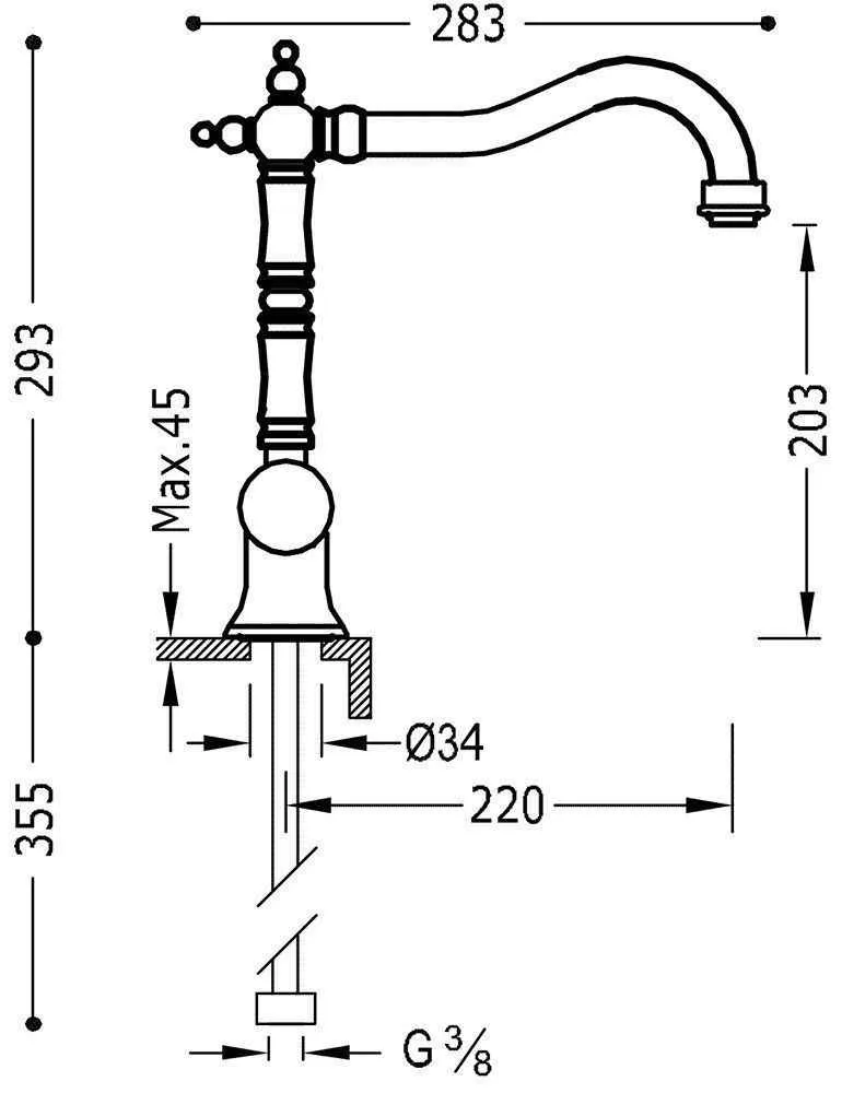 Змішувачі на кухню Tres Clasic 24234101OR