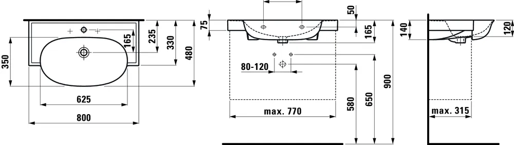 Умивальник підвісний Laufen The New Classic H8138557571091