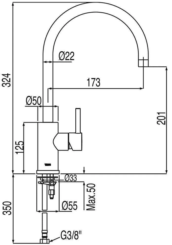 Змішувачі для раковини Tres Alplus 20340301