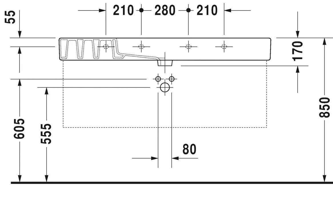 Умывальник Duravit Vero 0329120000