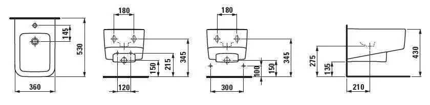 Біде підвісне Laufen PRO S