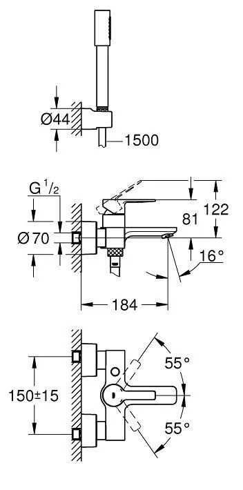 Набор для ванны с ручным душем Grohe Lineare