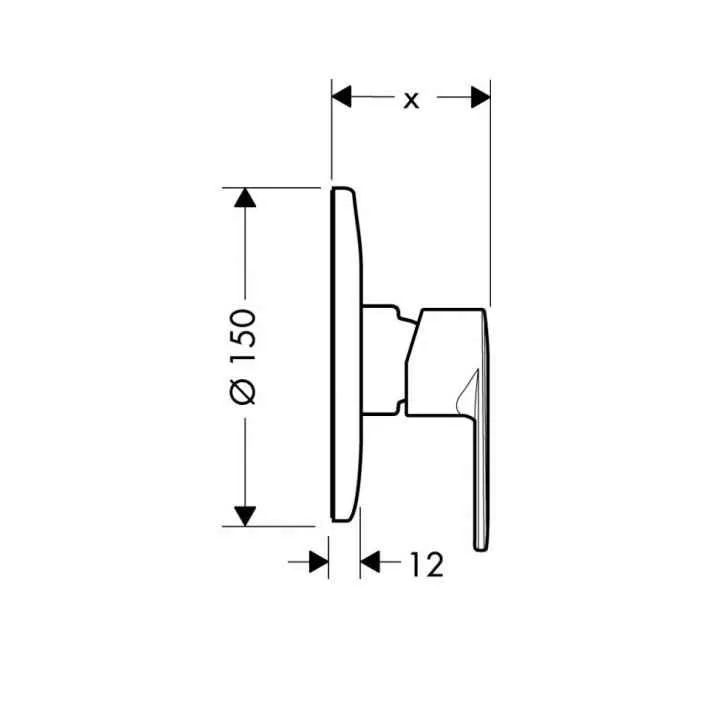 Смеситель для ванны/душа Hansgrohe Talis E2 31636000 (внешняя часть)