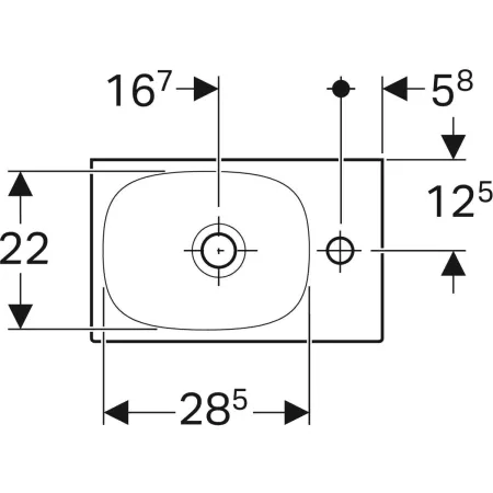 Умивальник підвісний Geberit Acanto 500.635.01.2
