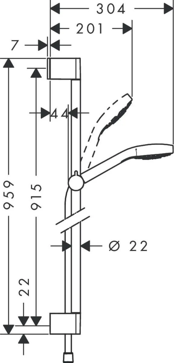 Душевой набор Hansgrohe Croma Select E Vario (110/900-650) 3jet 26593400