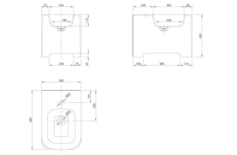 Биде напольное Knief Feel