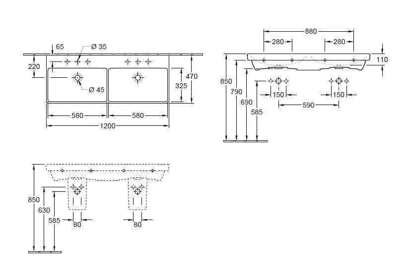 Підвісний умивальник Villeroy and Boch Avento 4A23CKRW