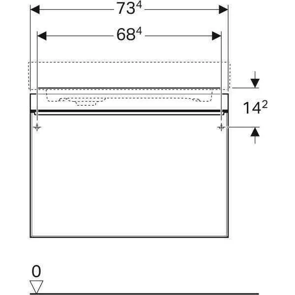 Тумба для умивальника Geberit CITTERIO 500.556.JI.1 500.557.JJ.1