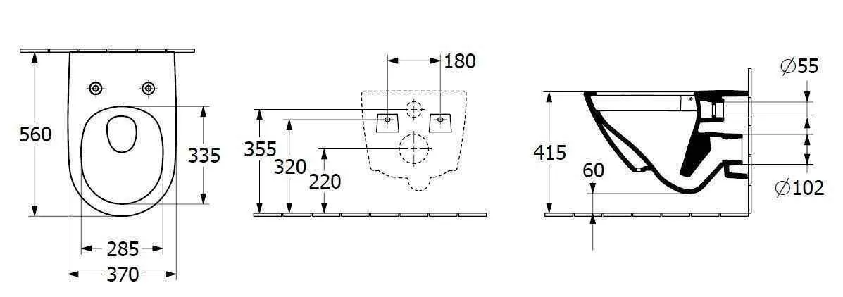 Унітаз без обідка Villeroy and Boch Subway 3.0 4670T0R1
