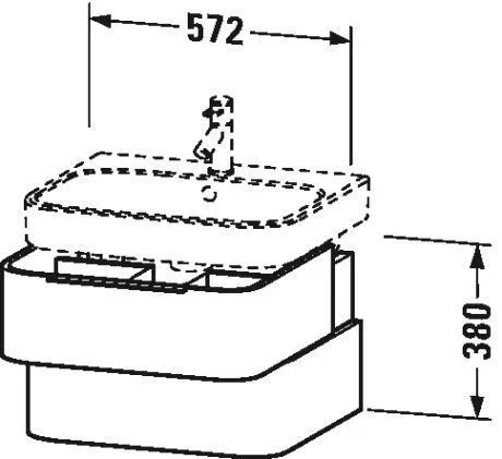 Тумба Happy D.2 Duravit 575 x 480 мм (без раковины) H2636307575