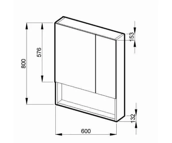 Підвісний зеркальный шкаф Jika Lyra Plus H4532410383041