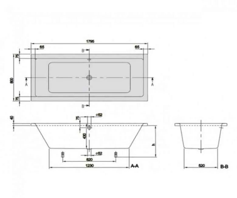 Ванна  Villeroy & Boch Targa UBA180NES2v-01