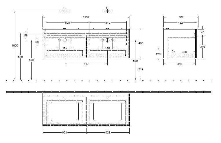 Тумба для умивальника Venticello Villeroy and Boch A94901VG