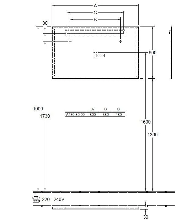 Зеркало More to see one Villeroy & Boch A4308000