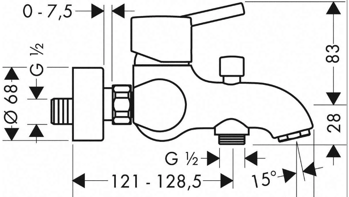 Змішувач для ванної Hansgrohe Talis S 32420000