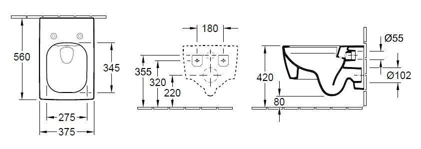 Унитаз подвесной Villeroy and Boch Memento 2.0 4633R001