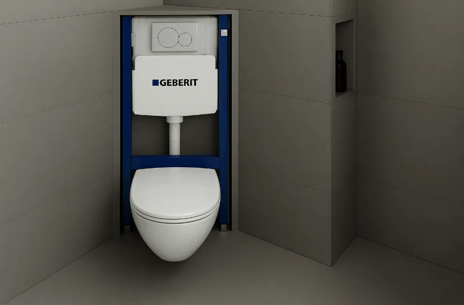 Інсталяції Geberit для нестандартних санвузлів: кутові, компактні, вбудовувані