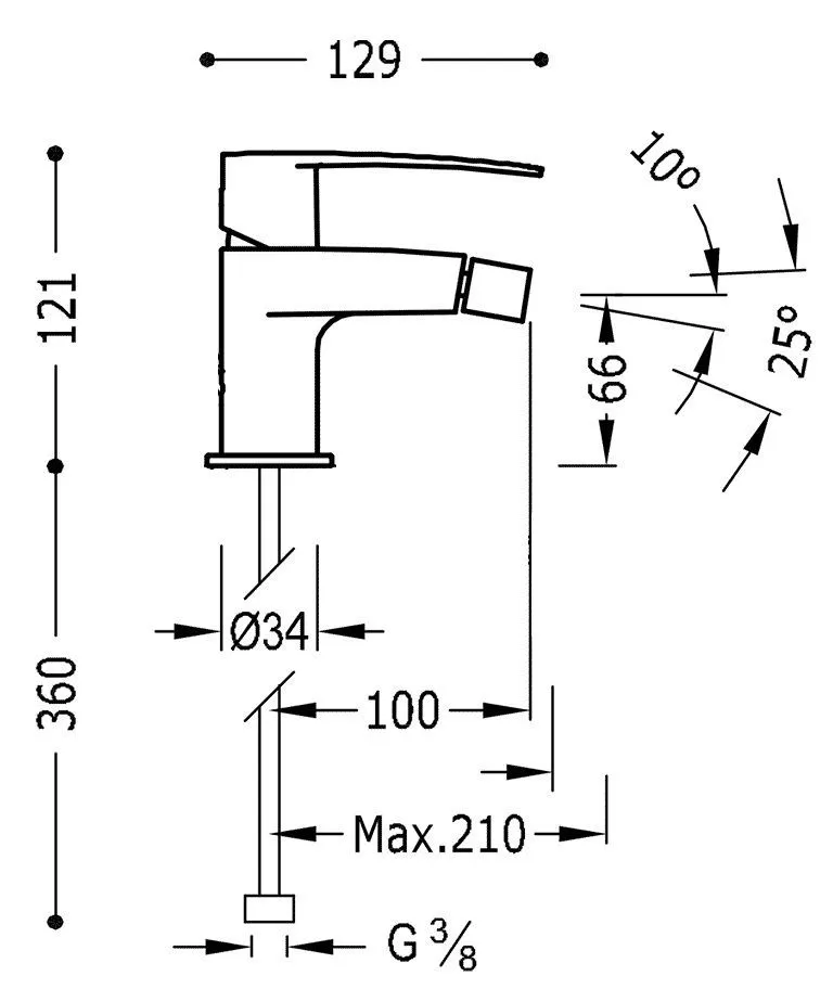 Смесители для биде Tres Flat 20412001