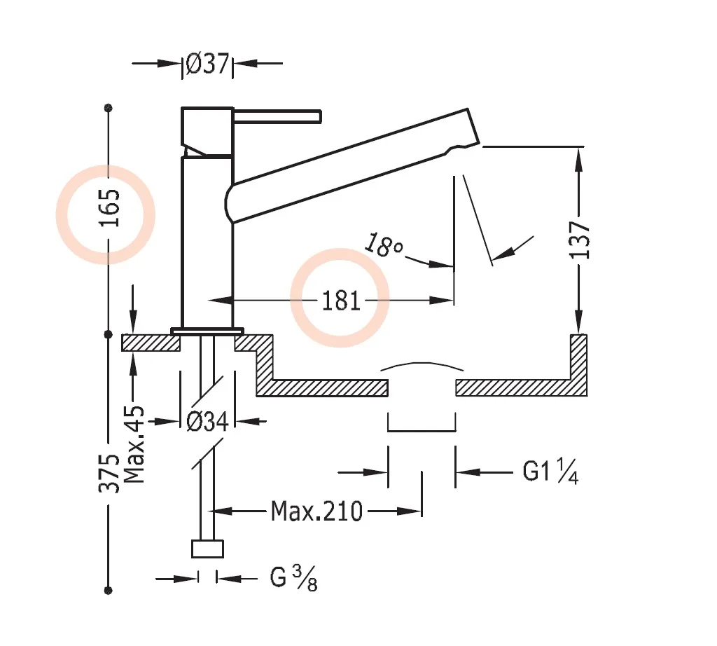 Змішувач для умивальника Hansgrohe Metris 06220301