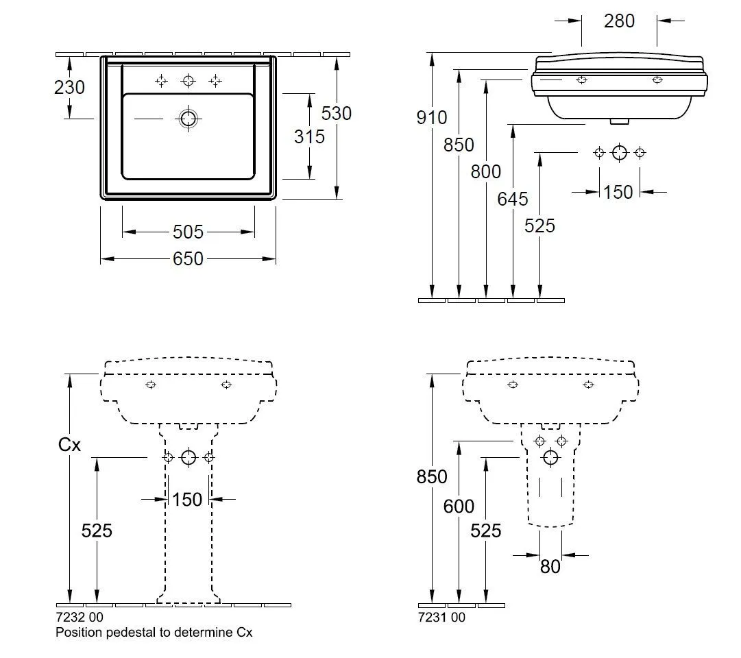 Умывальник Villeroy & Boch Hommage