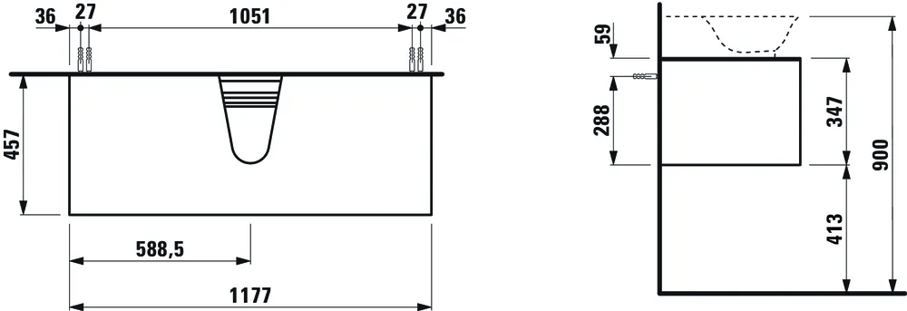 Тумба под умывальник Laufen The New Classic H4060230856311