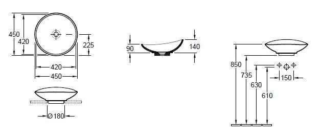 Раковина на стільницю Villeroy and Boch My Nature 411045R1