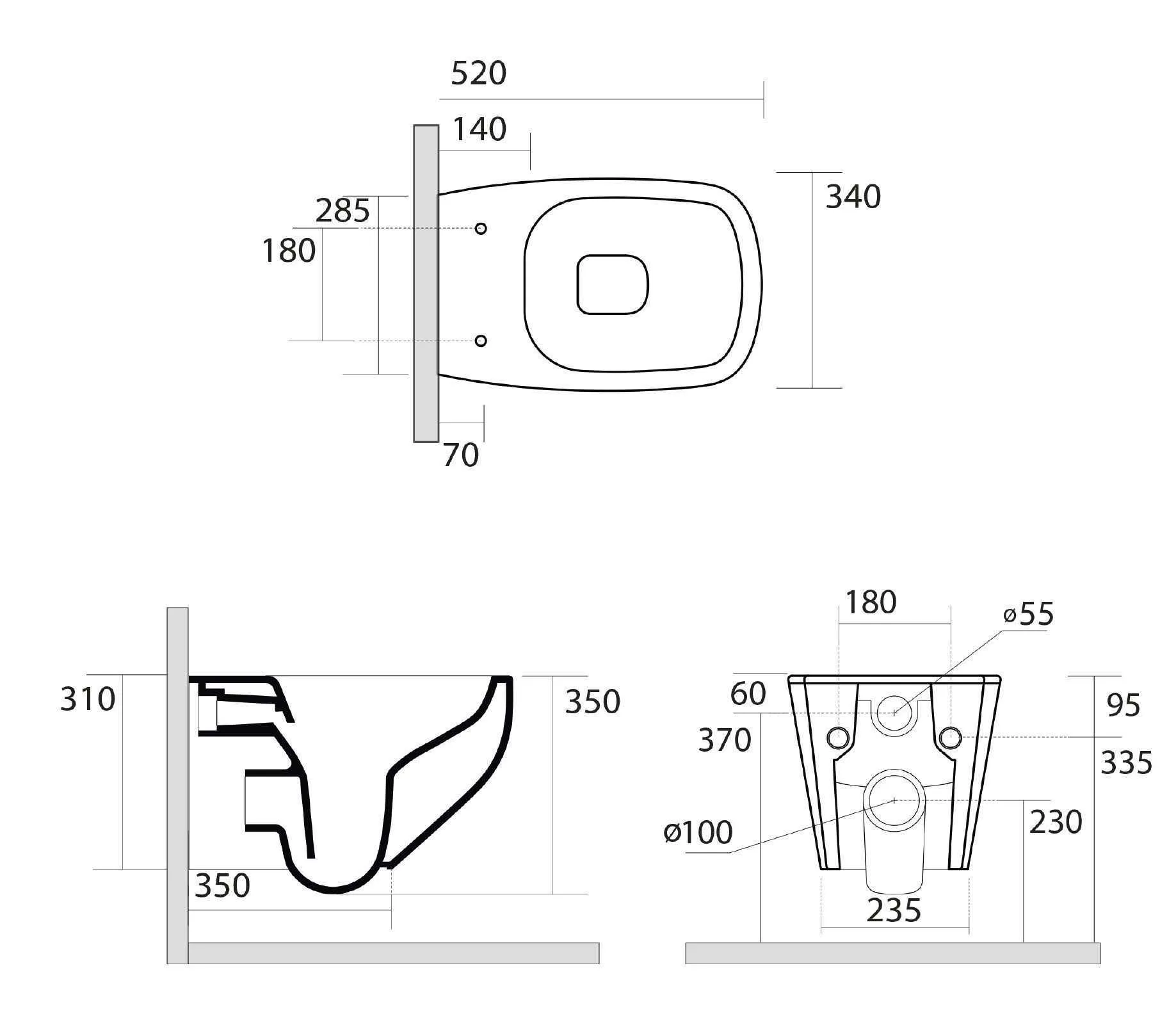 Унітаз підвісний AXA White Jam 3312712