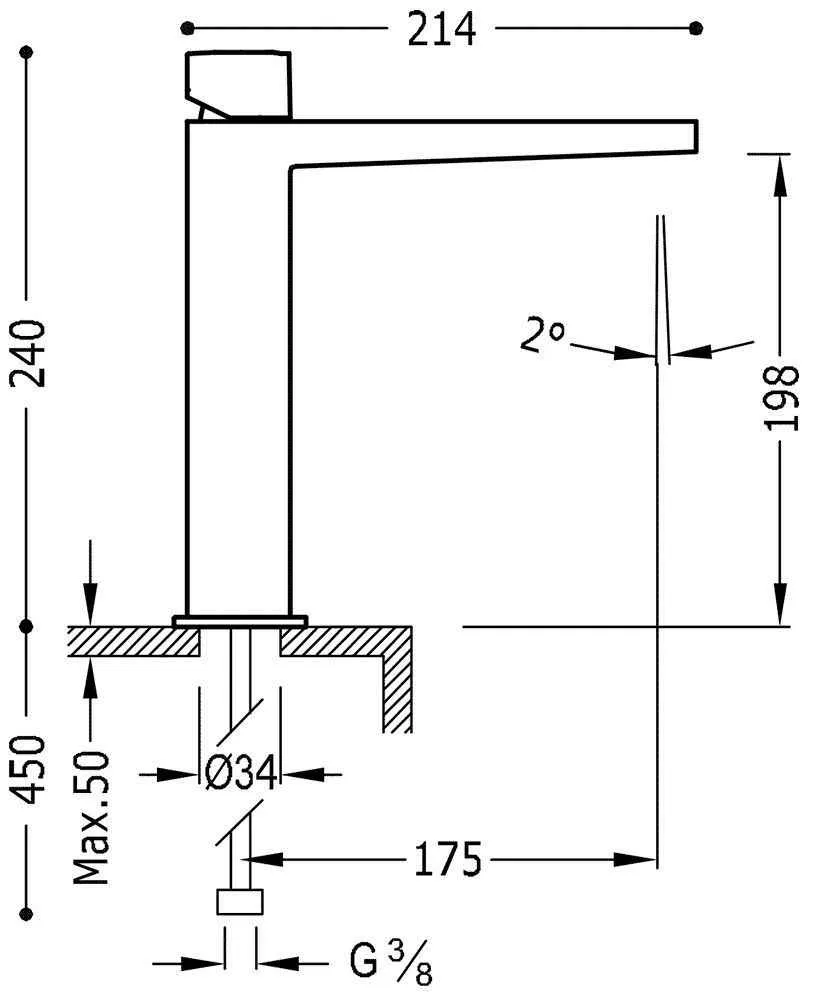 Змішувачі для раковини Tres Slim 20210304