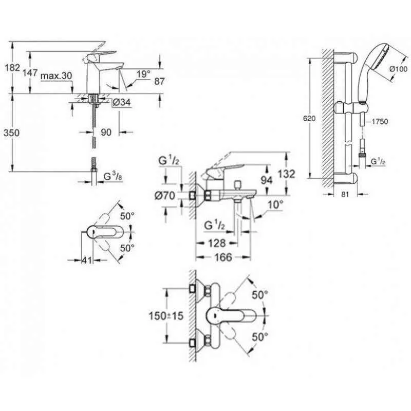 Набор для ванны Grohe 123365S