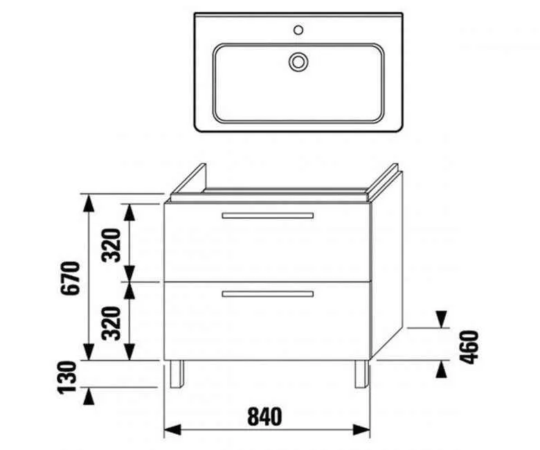 Тумба під умивальник  Cubito Jika H4501201725001