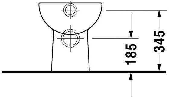 Унітаз підлоговий Duravit D-Code (під прихований бачок) 21080900002