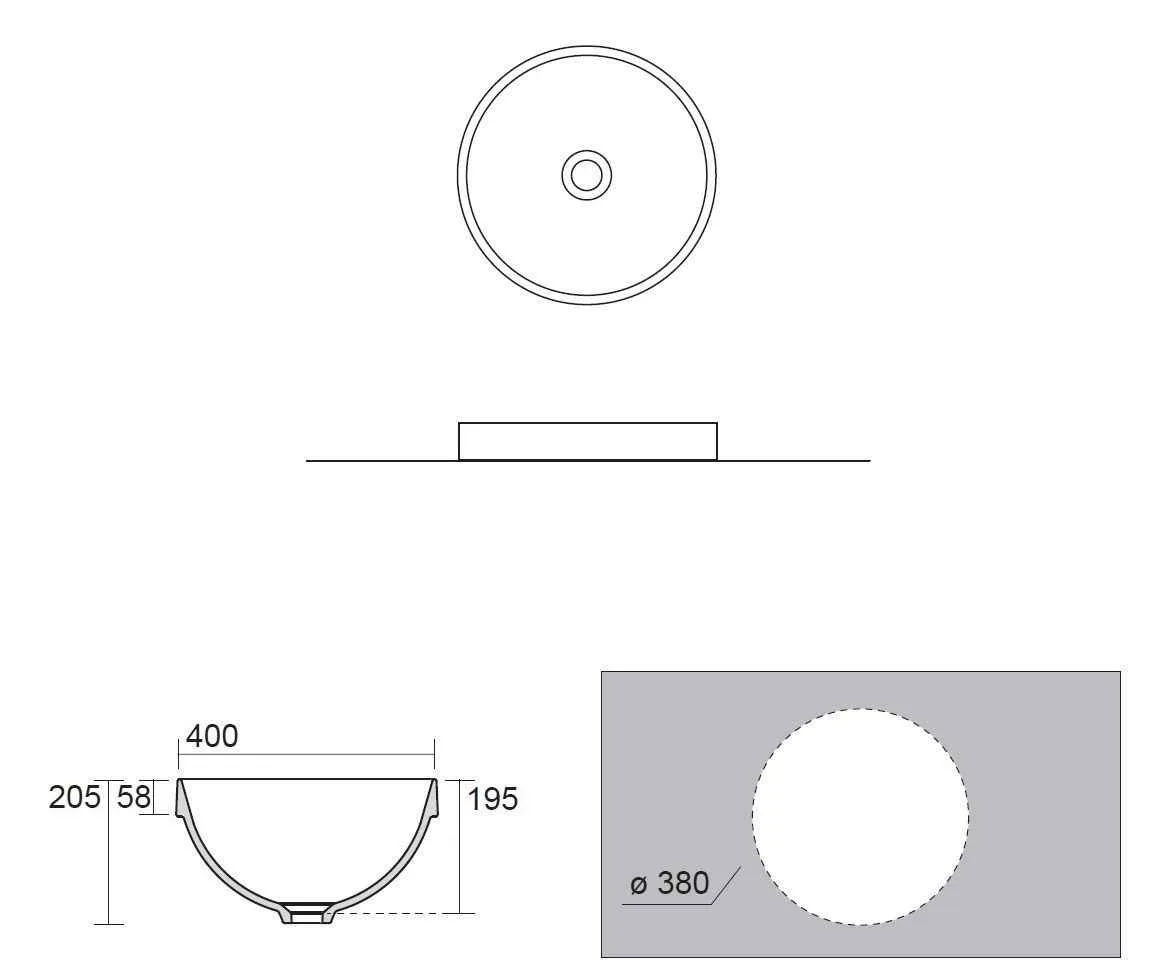 Раковина в стільницю DP AXA 8410007