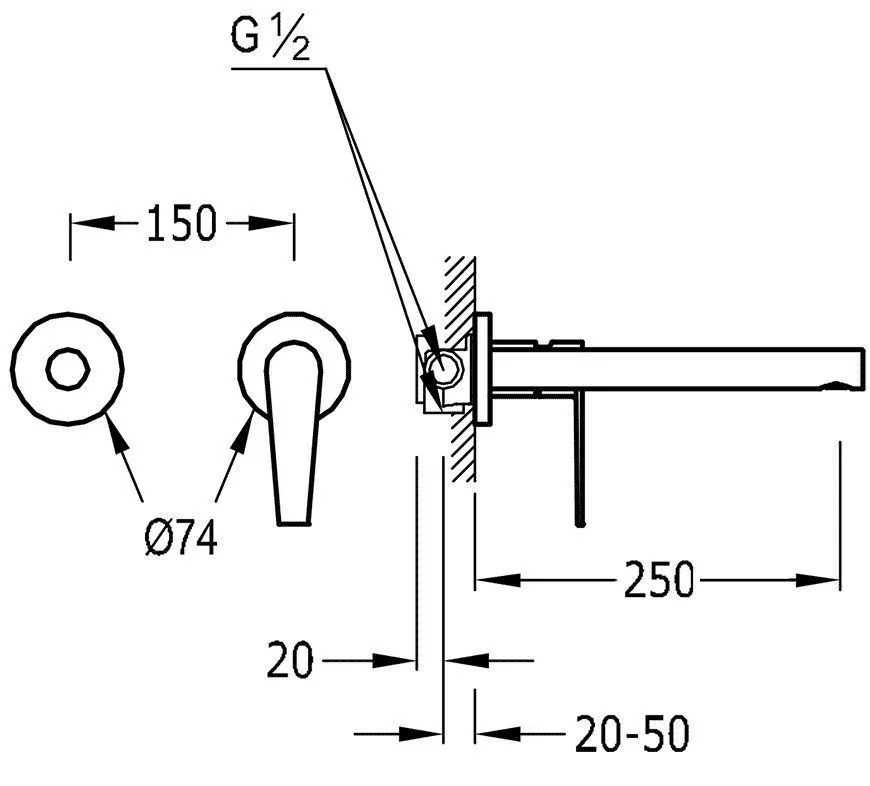 Смесители для раковины Tres Class 20520002AC