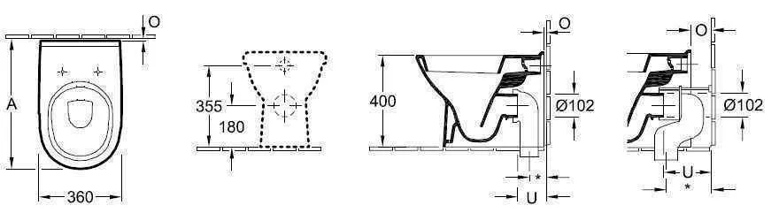 Унітаз підвісний Villeroy and Boch O. Novo 565710T1