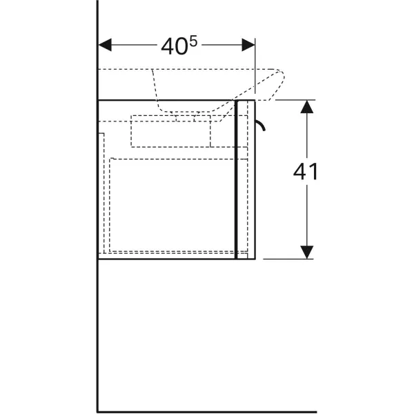 Шкафчик под умывальник Geberit myDay 824101000