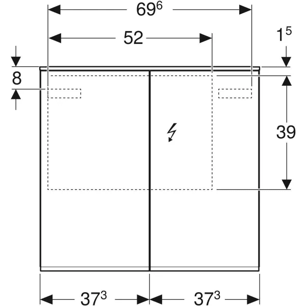 Зеркальный шкафчик Geberit Option Basic 500.206.00.1