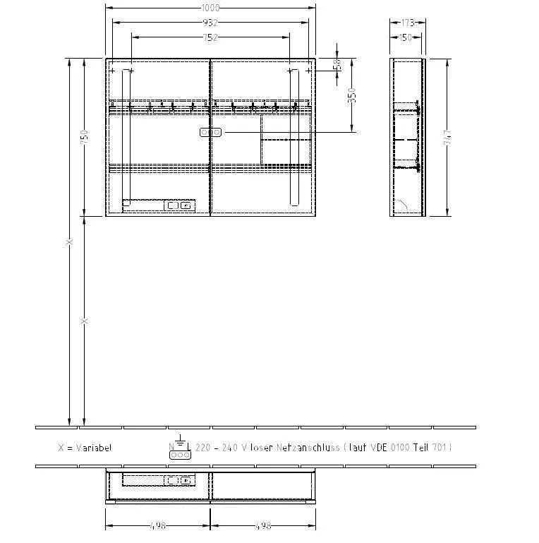Дзеркальний шафачик My view 14+ Villeroy & Boch A4331000