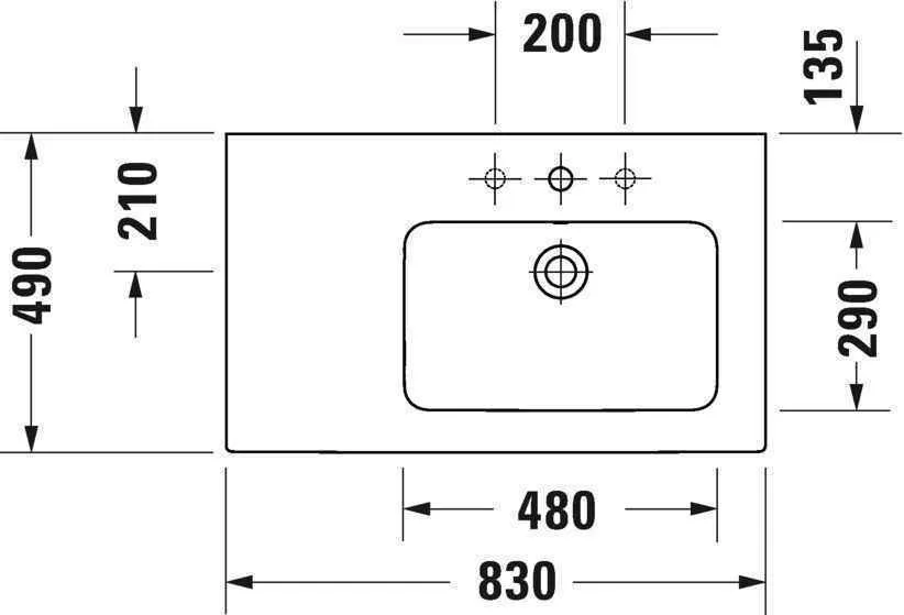 Умивальник Duravit ME by Starck (асиметричний) 2346830030