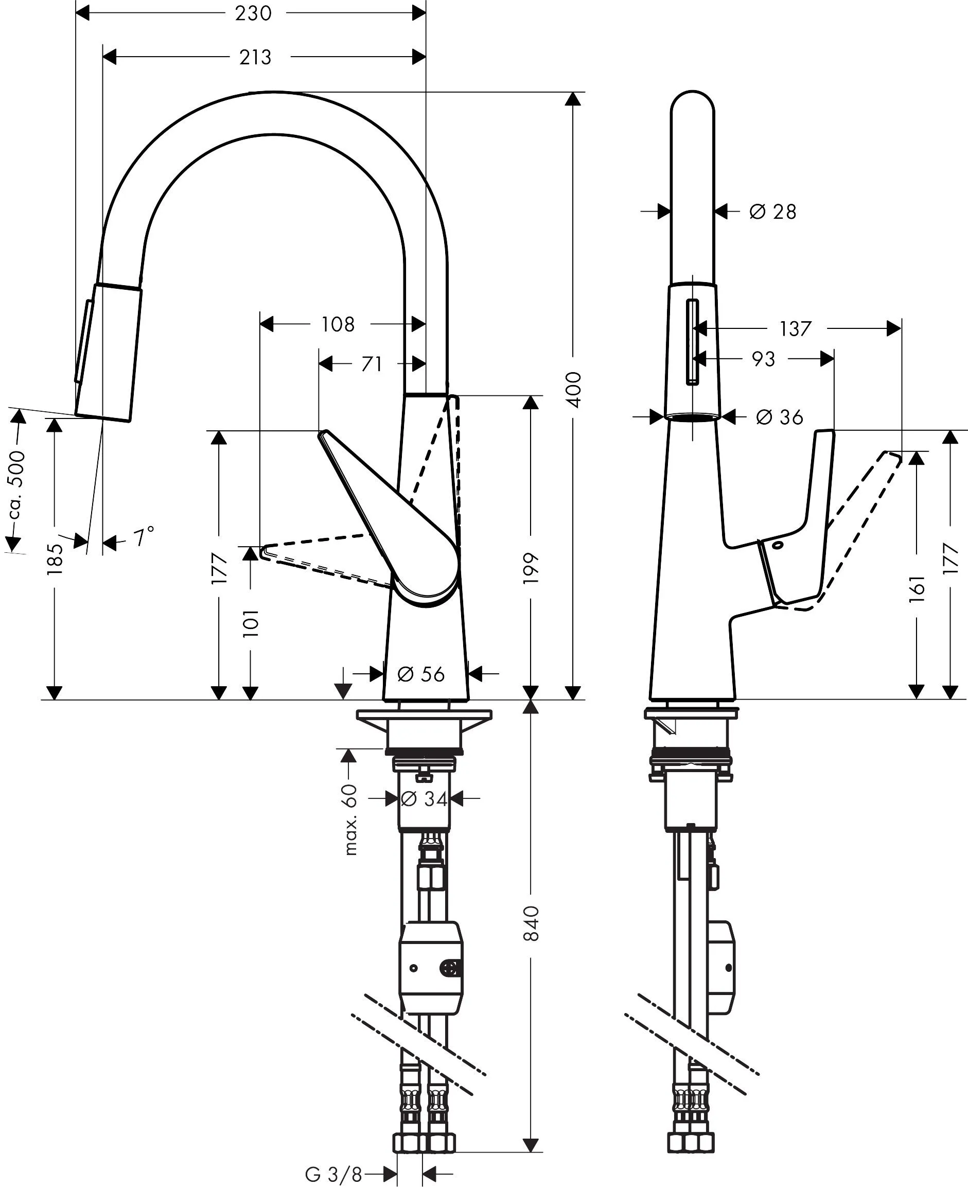 Смесители для кухни Talis M51 Hansgrohe 72813800