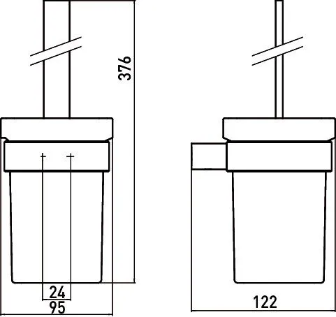 Ершик с колбой Emco Loft Black