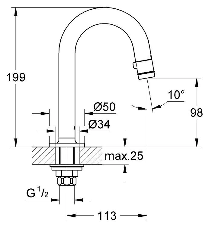 Излив для ванны Grohe 20201AL0