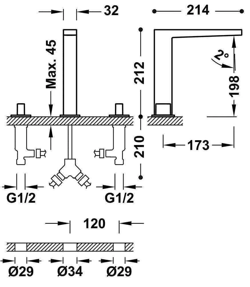Змішувачі для раковини Tres Slim 20210501OM