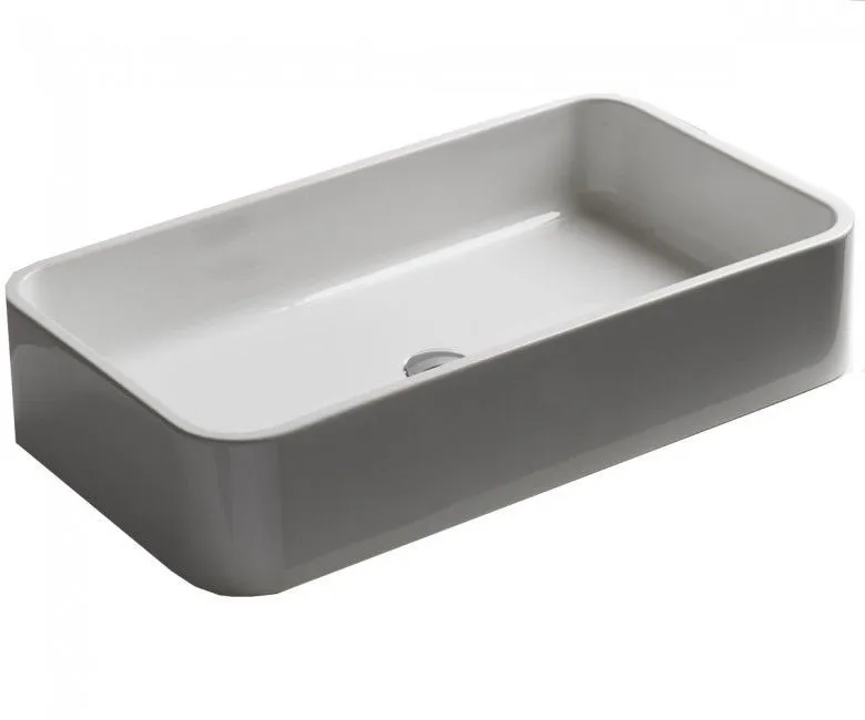 Cosa Раковина на стільницю 80*45 см, білий глянцевий