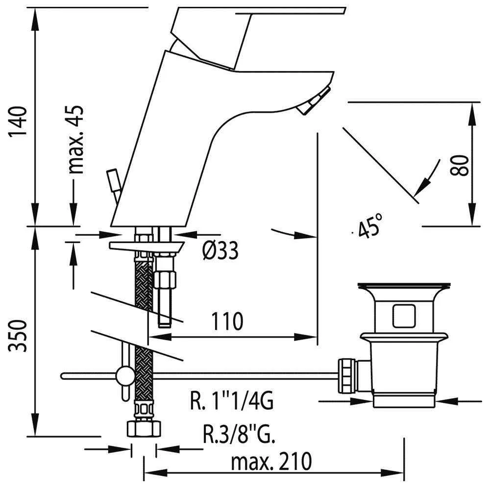 Змішувач для раковини BM - Tres 139103DA