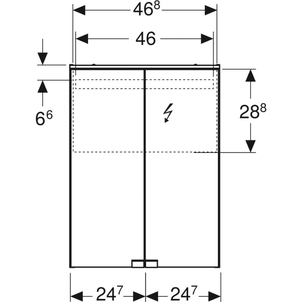 Зеркальный шкафчик Geberit Option Basic 500.257.00.1