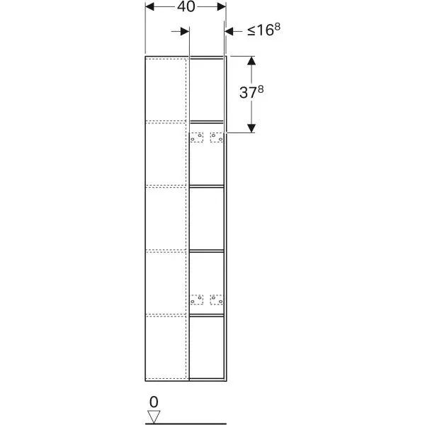 Пенал для ванной комнаты Geberit CITTERIO 500.569.JJ.1
