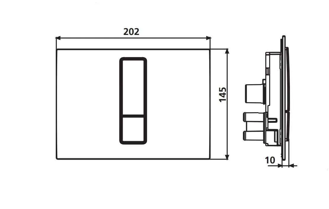 Sanit INEO BRIGHT кнопка, чорний матовий