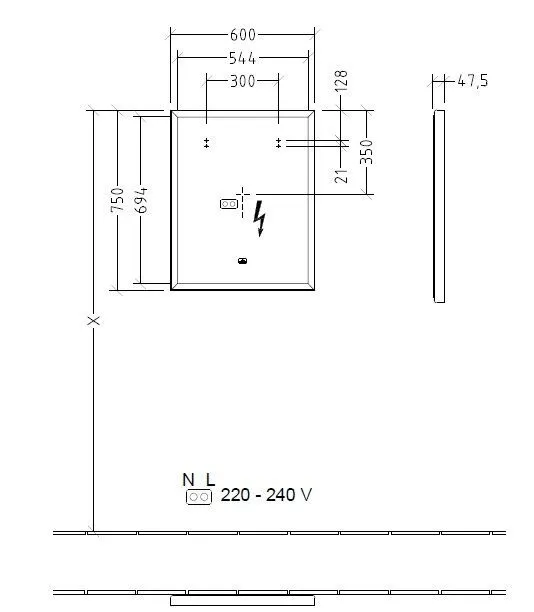 Зеркало с подсветкой Subway 3.0 Villeroy & Boch A4636000